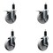 Service Caster 5'' Semi Steel Swivel 1-1/4'' Expanding Stem Caster Set 2 Total Lock Brakes, 4PK SCC-EXTTL20S515-SSR-2-S-2-114 - alternate 1